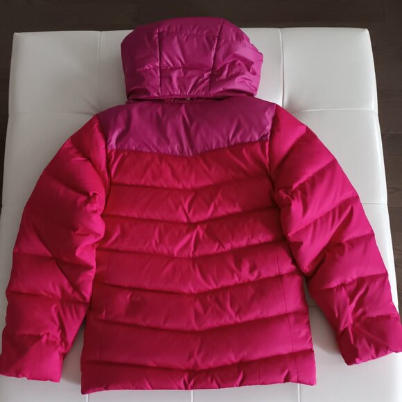 NIKE Youth Two-Tone Red Down Puffer Jacket with Removable Hood Size M - Picture 6 of 14